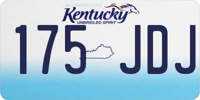 KY license plate 175JDJ