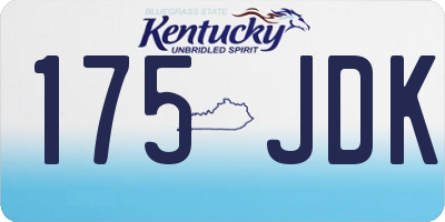 KY license plate 175JDK