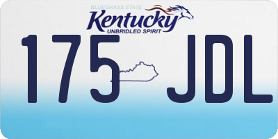 KY license plate 175JDL