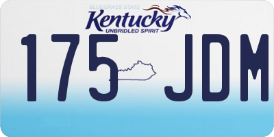 KY license plate 175JDM
