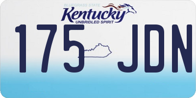 KY license plate 175JDN