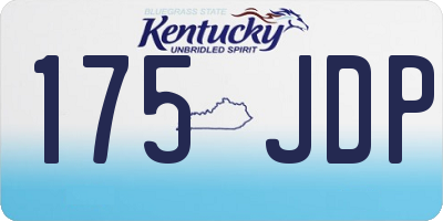 KY license plate 175JDP