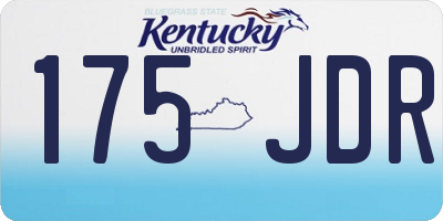 KY license plate 175JDR