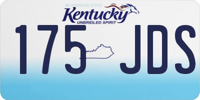 KY license plate 175JDS