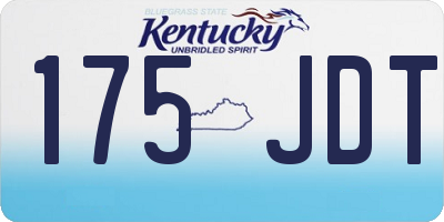 KY license plate 175JDT
