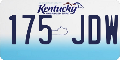 KY license plate 175JDW