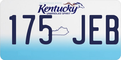 KY license plate 175JEB