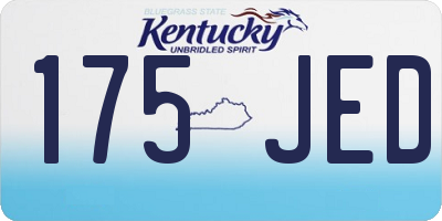KY license plate 175JED