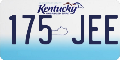 KY license plate 175JEE