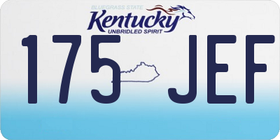 KY license plate 175JEF