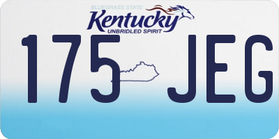 KY license plate 175JEG