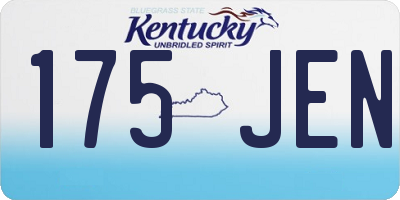 KY license plate 175JEN