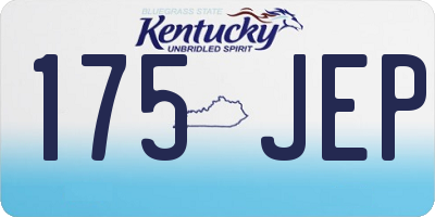 KY license plate 175JEP
