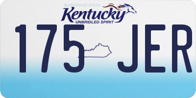 KY license plate 175JER