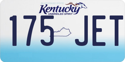 KY license plate 175JET
