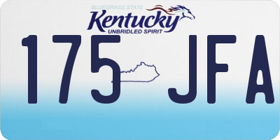 KY license plate 175JFA