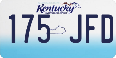 KY license plate 175JFD