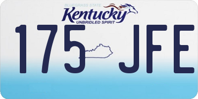 KY license plate 175JFE