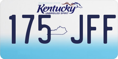 KY license plate 175JFF