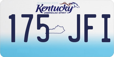 KY license plate 175JFI