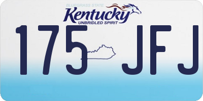 KY license plate 175JFJ