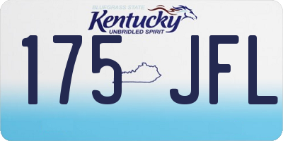 KY license plate 175JFL