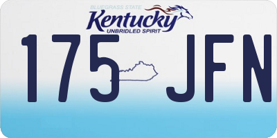 KY license plate 175JFN