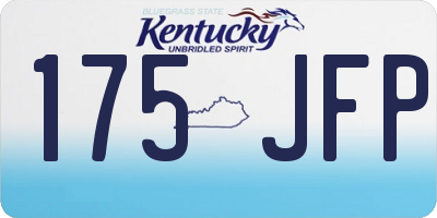 KY license plate 175JFP