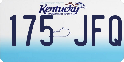 KY license plate 175JFQ