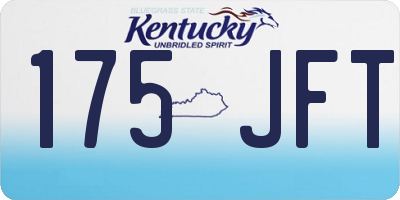 KY license plate 175JFT