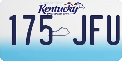 KY license plate 175JFU