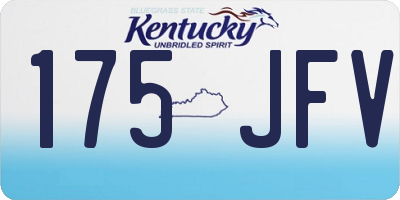 KY license plate 175JFV