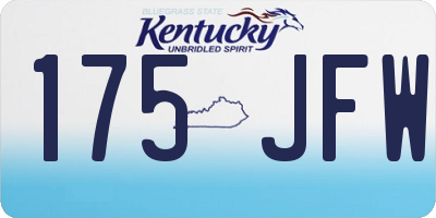 KY license plate 175JFW