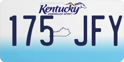 KY license plate 175JFY