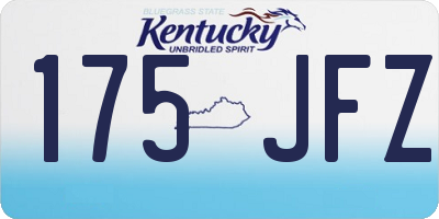 KY license plate 175JFZ