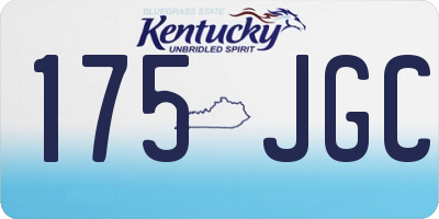 KY license plate 175JGC