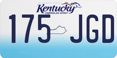 KY license plate 175JGD
