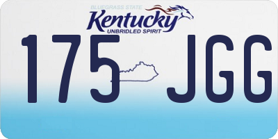 KY license plate 175JGG