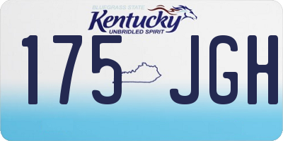 KY license plate 175JGH