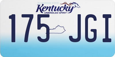 KY license plate 175JGI