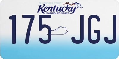 KY license plate 175JGJ