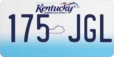 KY license plate 175JGL