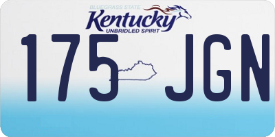 KY license plate 175JGN