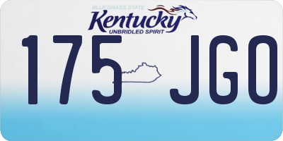KY license plate 175JGO
