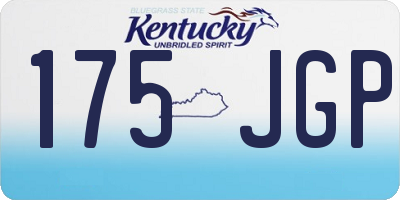 KY license plate 175JGP