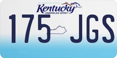KY license plate 175JGS