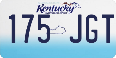 KY license plate 175JGT
