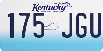 KY license plate 175JGU