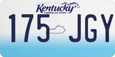 KY license plate 175JGY