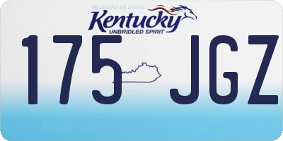 KY license plate 175JGZ
